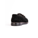 Men chamois loafers - Black-3