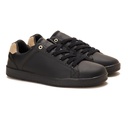 Men fashion sneakers with beige heel collar - Black2