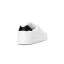 Stylish men sneakers with black heel collar - White