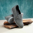 Men chamois loafers - Grey4