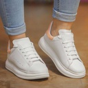 Women sneakers with pink heel - White6