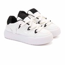 Fashion women sneakers with black details - White