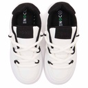 Fashion women sneakers with black details - White