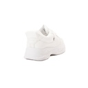 Leather fashion women sneakers - White