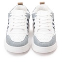 Fashion women sneakers with blue details - White