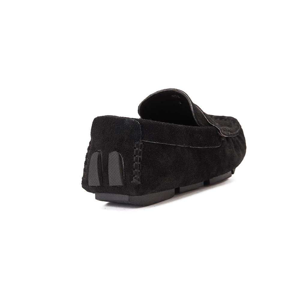 Men fashion chamois moccasin - Black