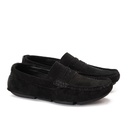 Men fashion chamois moccasin - Black