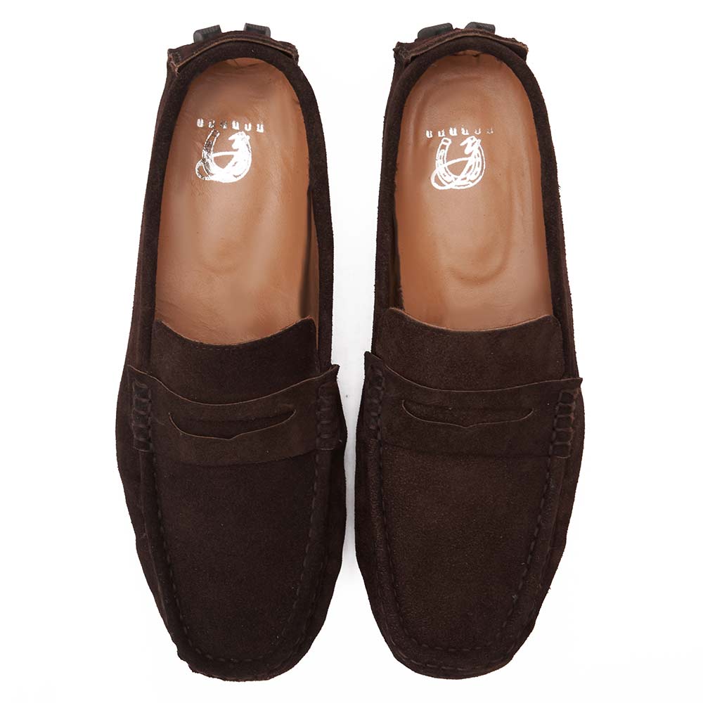 Men fashion chamois moccasin - Brown