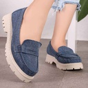 Women fashion leather moccasins - Blue Jeans