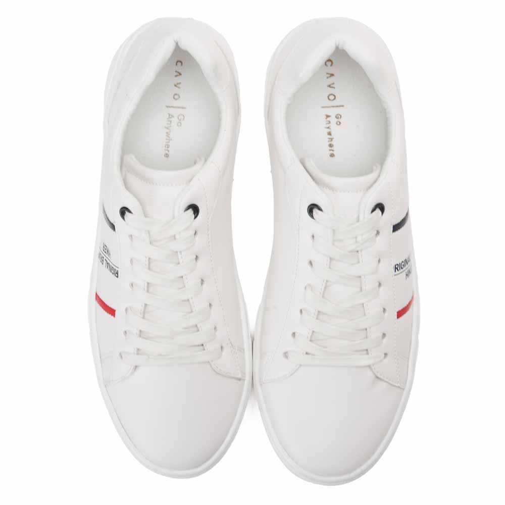 Men fashion sneakers with side details - White2