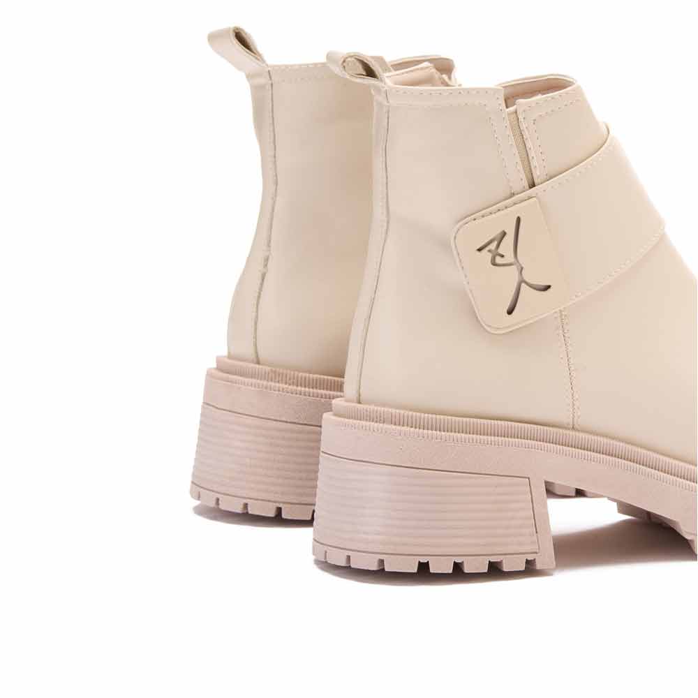 Women Fashion Leather Boot - Beige1