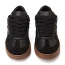 Women's fashion sneakers with beige details - Black2