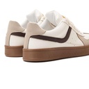 Women's fashion sneakers with brown details - Beige1