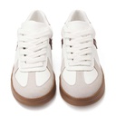 Women's fashion sneakers with maroon details - White2