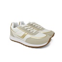 Fashion women trainer with gold details - Beige