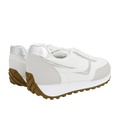 Fashion women trainer with silver details - White