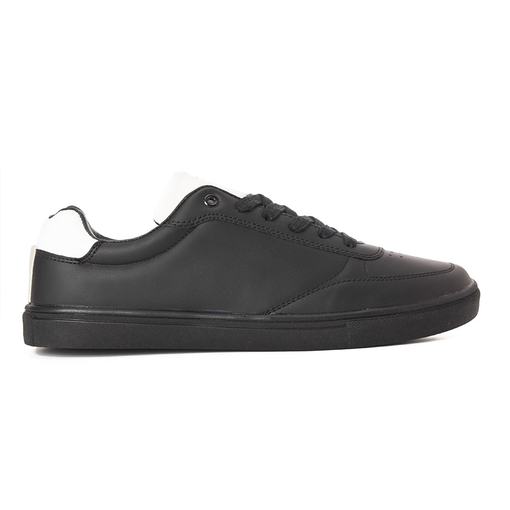 Men sneakers with white details - Black