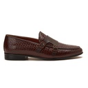 Men leather double monk strap shoes - Brown