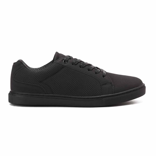 Men fashion chamois sneakers - Black