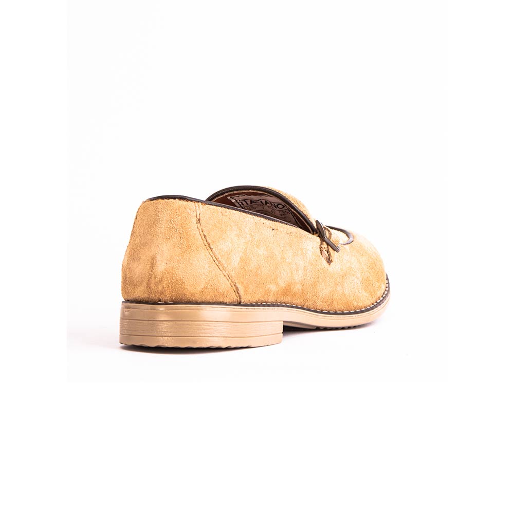 Men's single buckle monk shoes - Beige-3