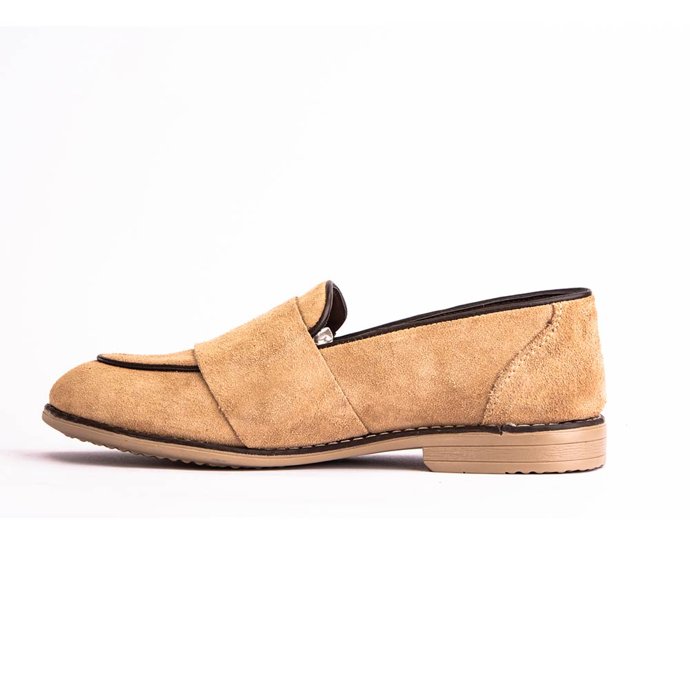 Men's double buckle monk shoes - Beige-2