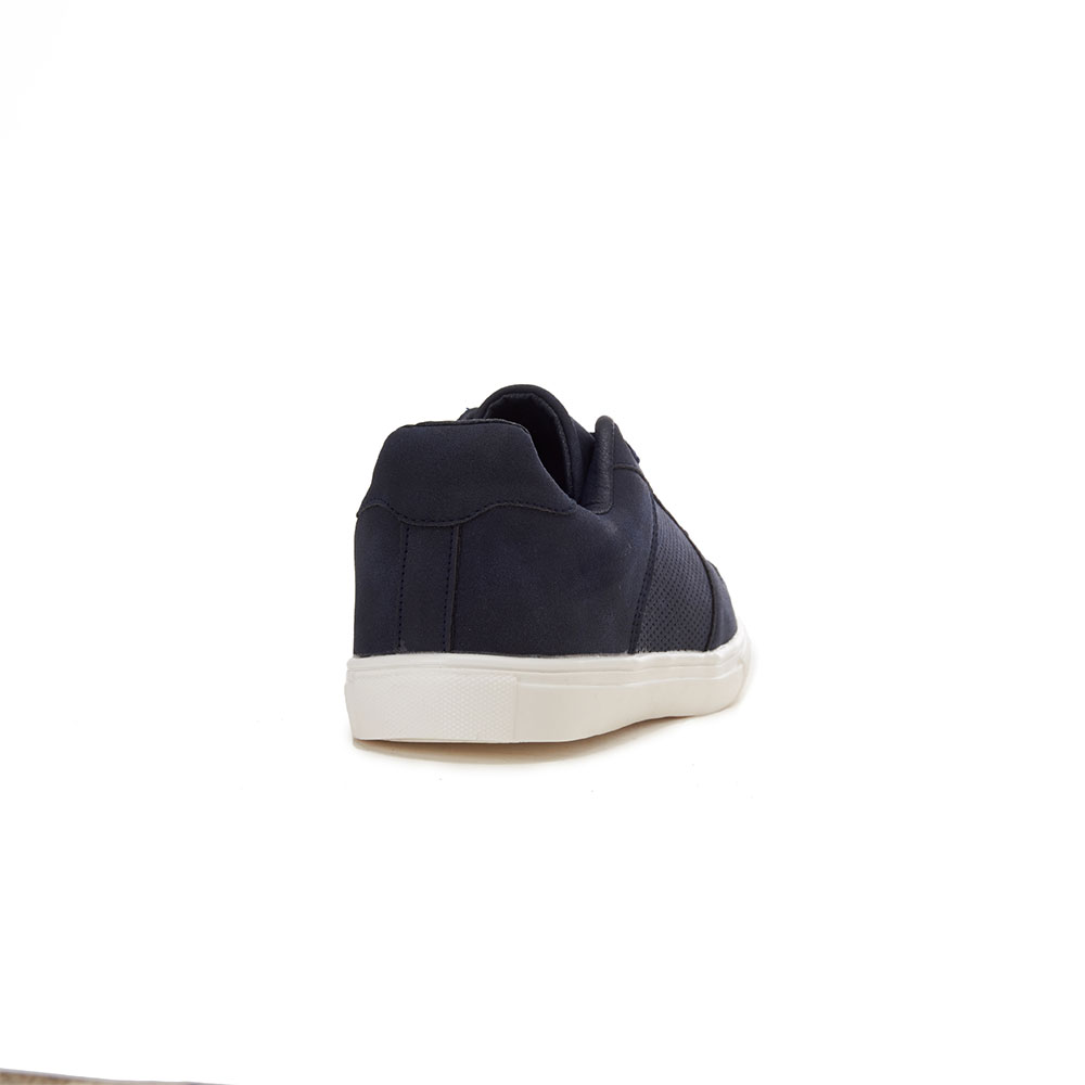 Faux-suede sneakers for men - Navy3