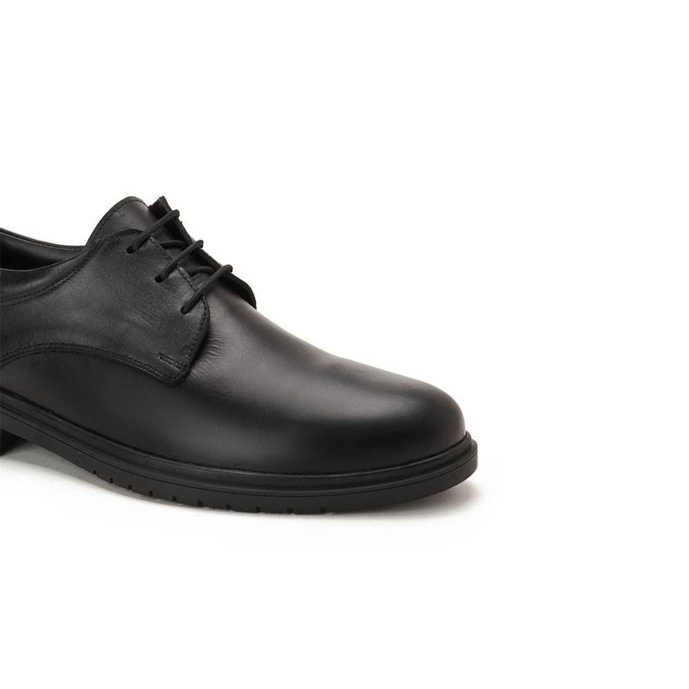 Casual men leather shoes - Black