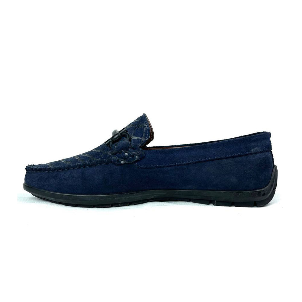 Printed moccasins - Navy