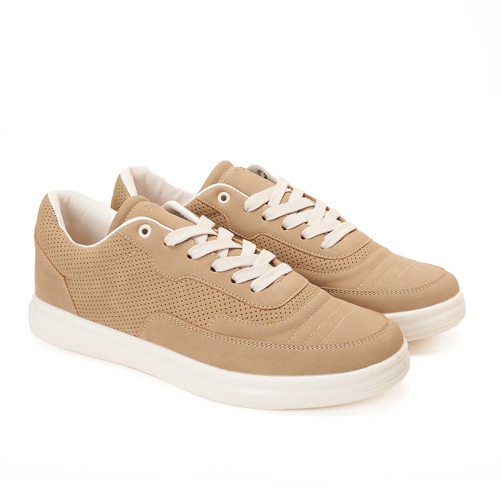 Fashion suede sneakers for men - Beige