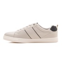 Men sneakers with navy stripes - Grey