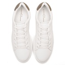 Men fashion sneakers with beige heel collar - White3