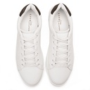 Men fashion sneakers with grey heel collar - White2
