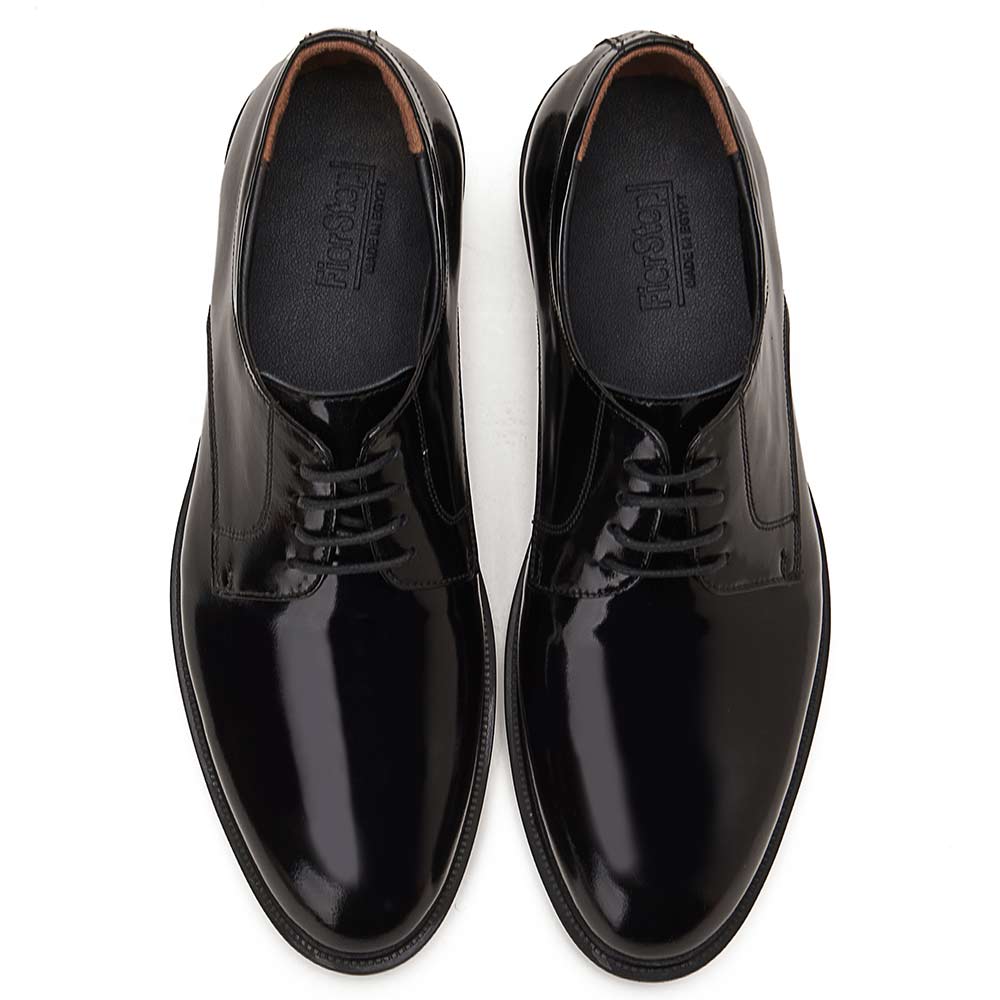 Men glossy casual shoes - Black2