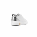 Women stylish sneakers with silver heel - White2