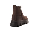 Men casual chelsea boots with side zippers - Brown