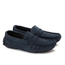 Men fashion chamois moccasin - Navy