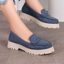 Women fashion leather moccasins - Blue Jeans1
