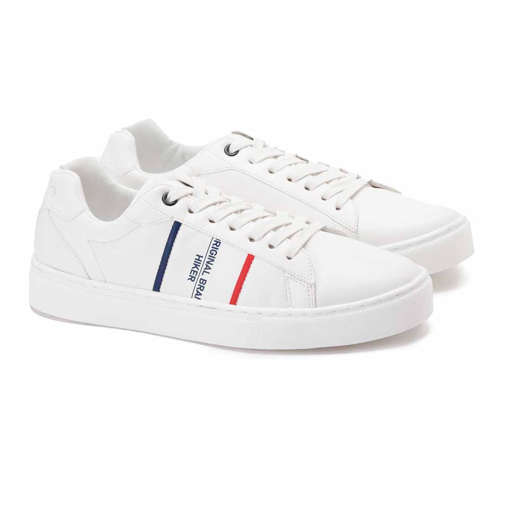 Men fashion sneakers with side details - White