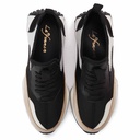 Fashion women sneakers with white details - Black2