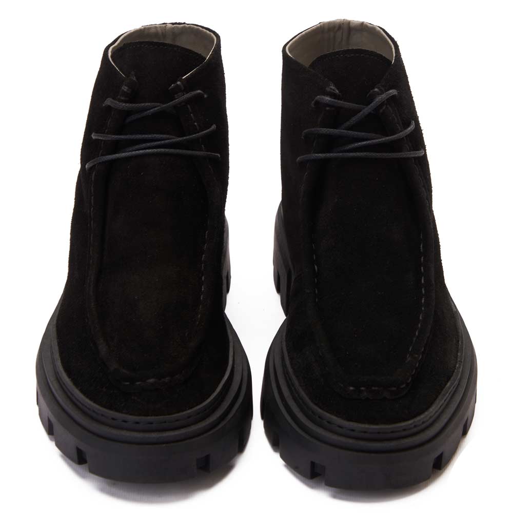 Genuine leather men boots - Black-4