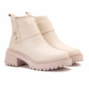 Women Fashion Leather Boot - Beige