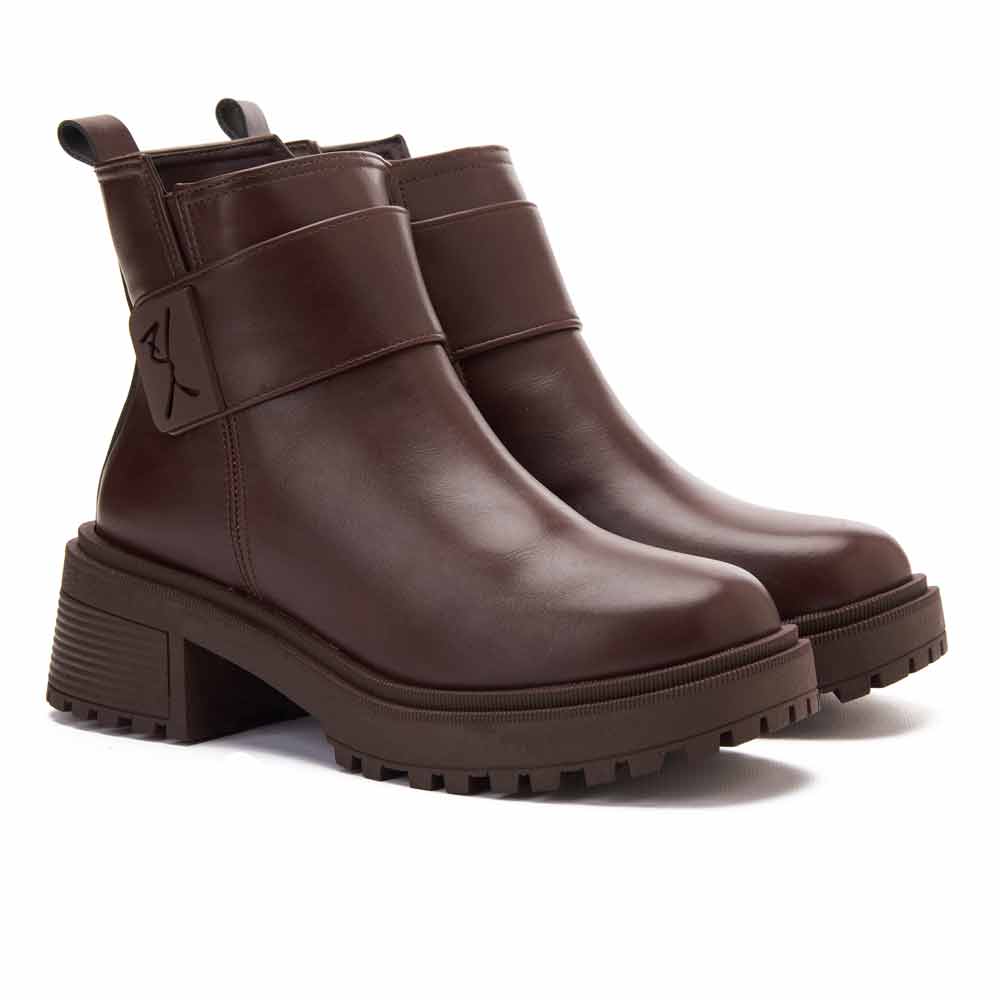 Women Fashion Leather Boot - Brown