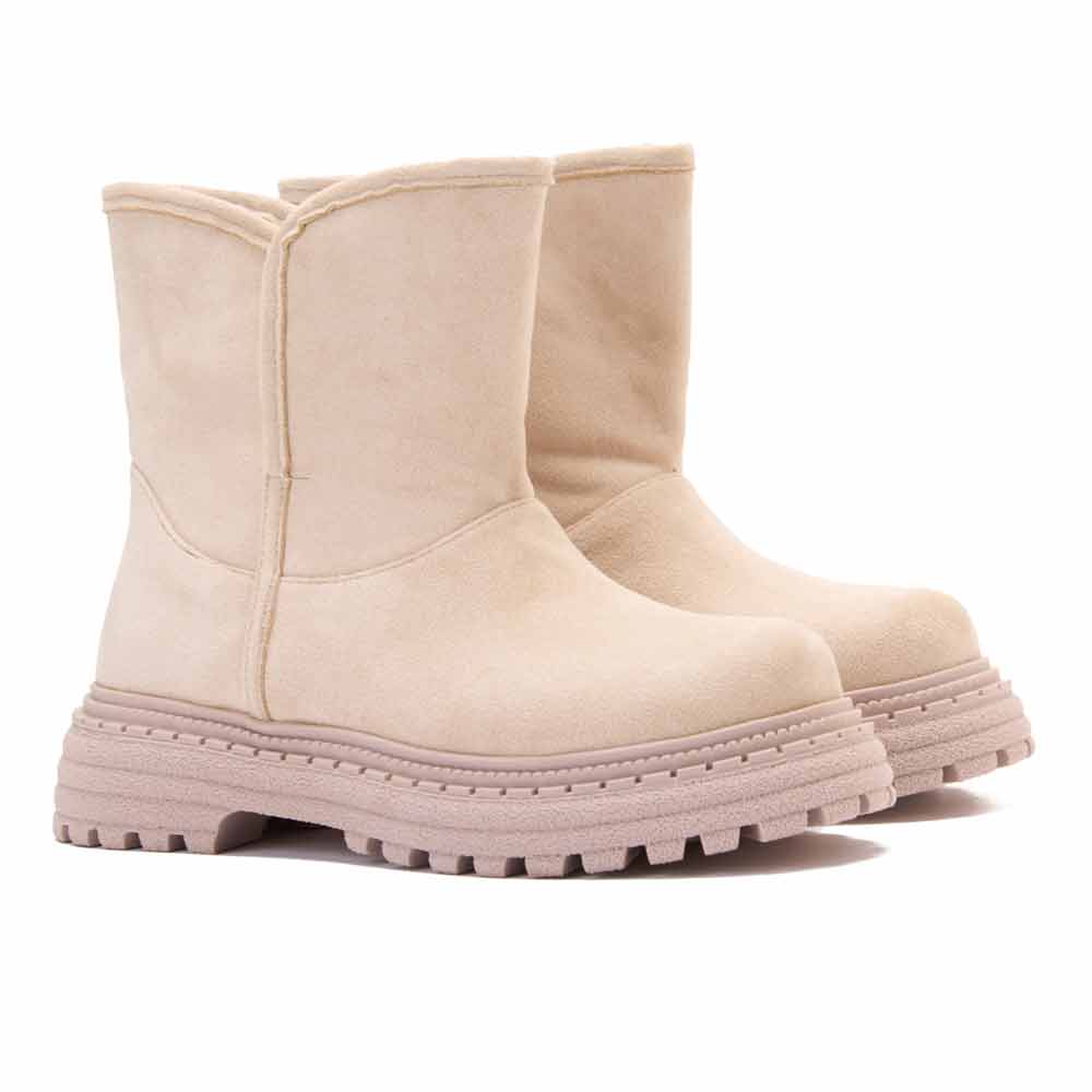 Women Stylish chamois boot - Beige