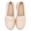 Women fashion leather moccasins - Beige2