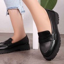 Women fashion leather moccasins - Black5