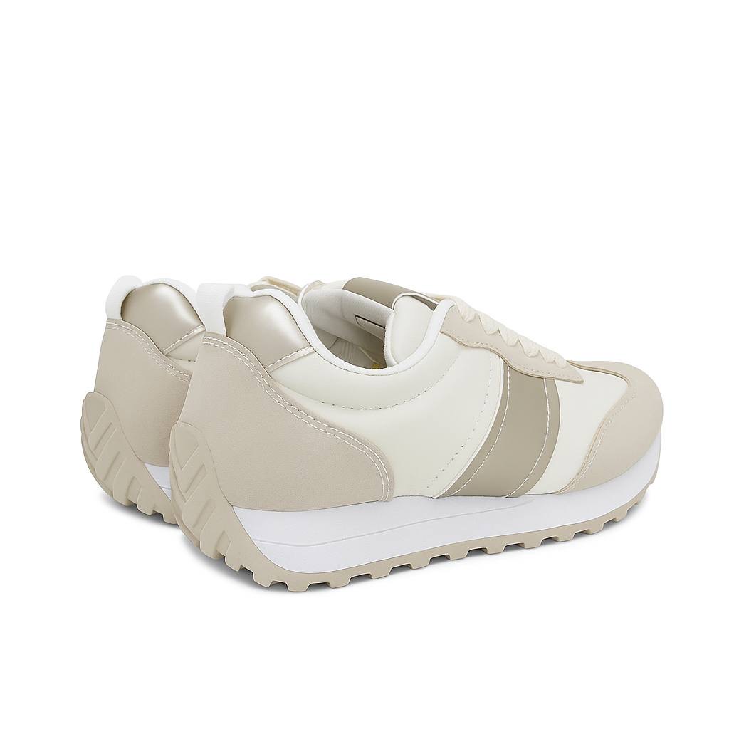 Women stylish trainer with gold details - Beige