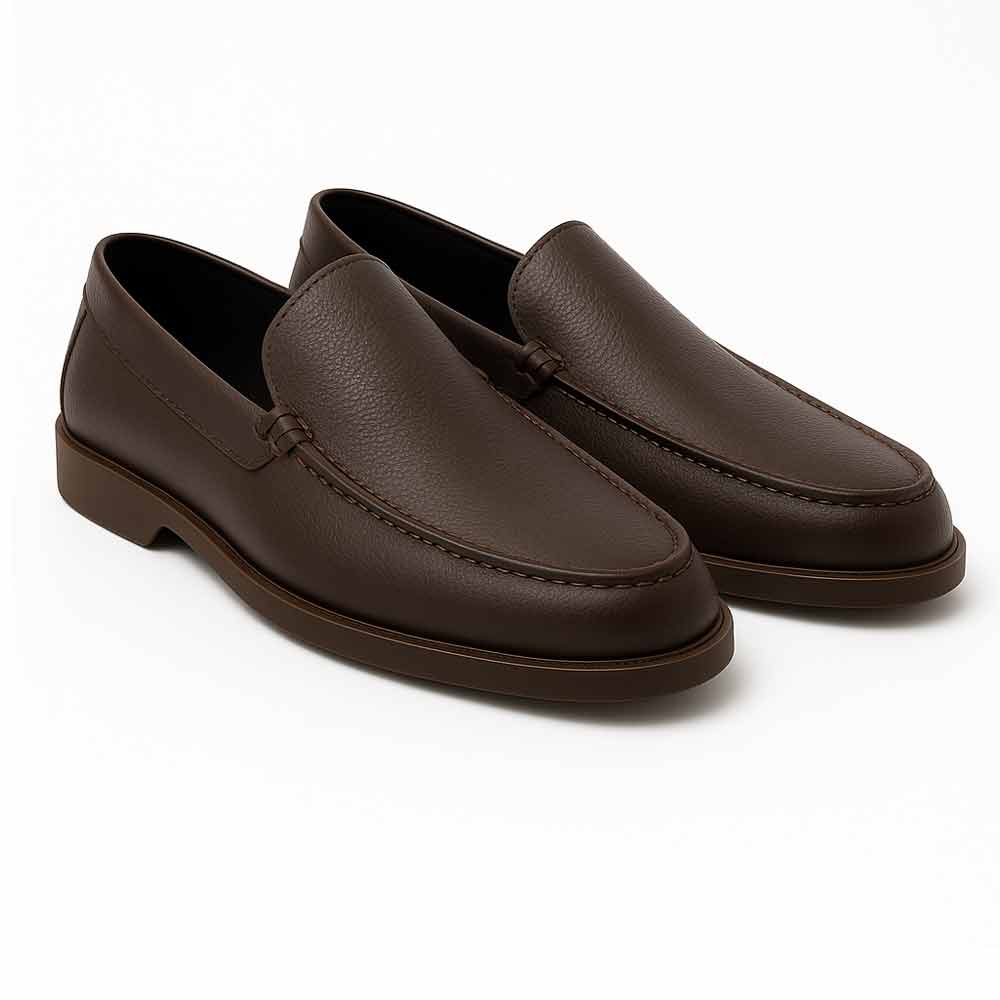 Men's leather moccasins - Brown