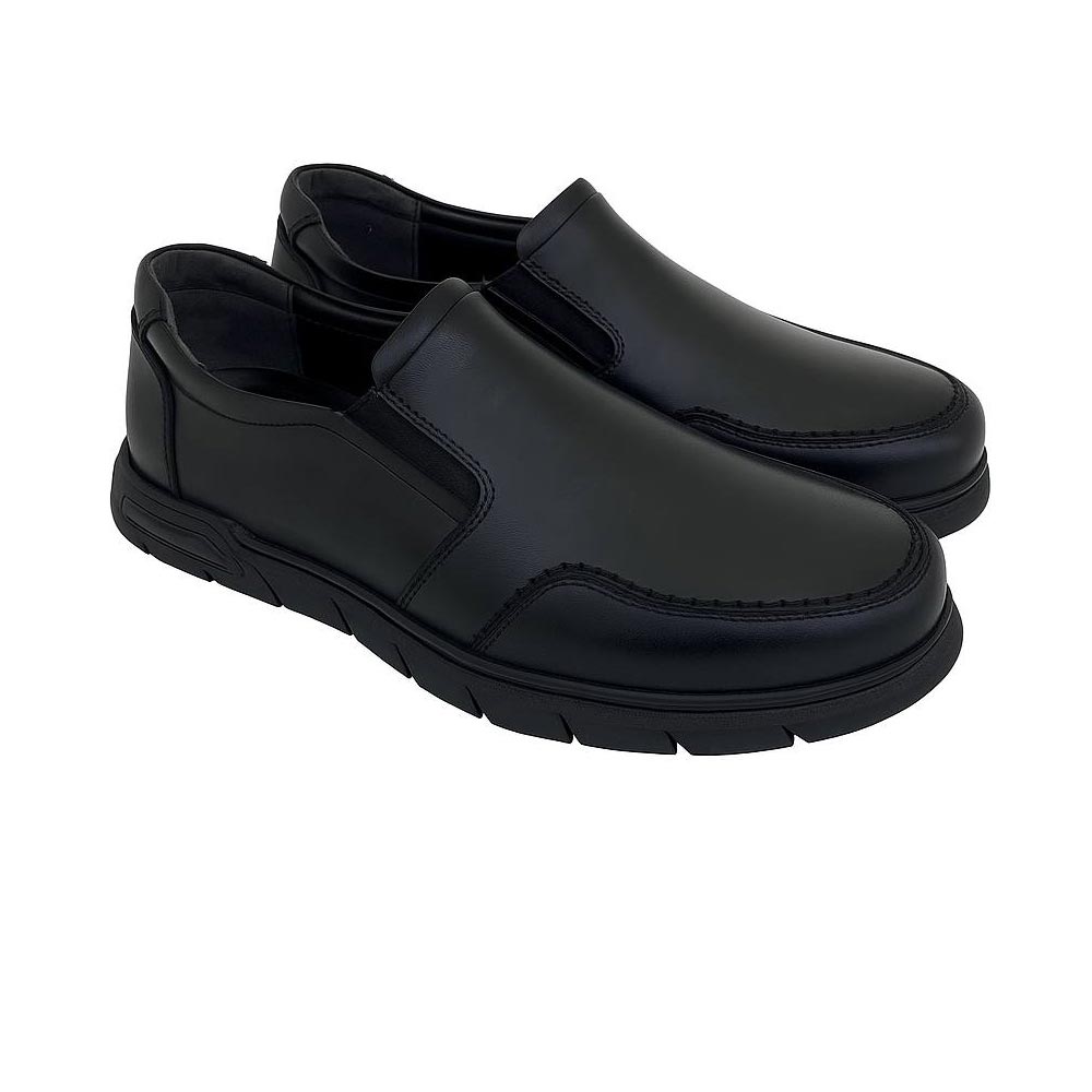 Men's leather casual shoes - Black