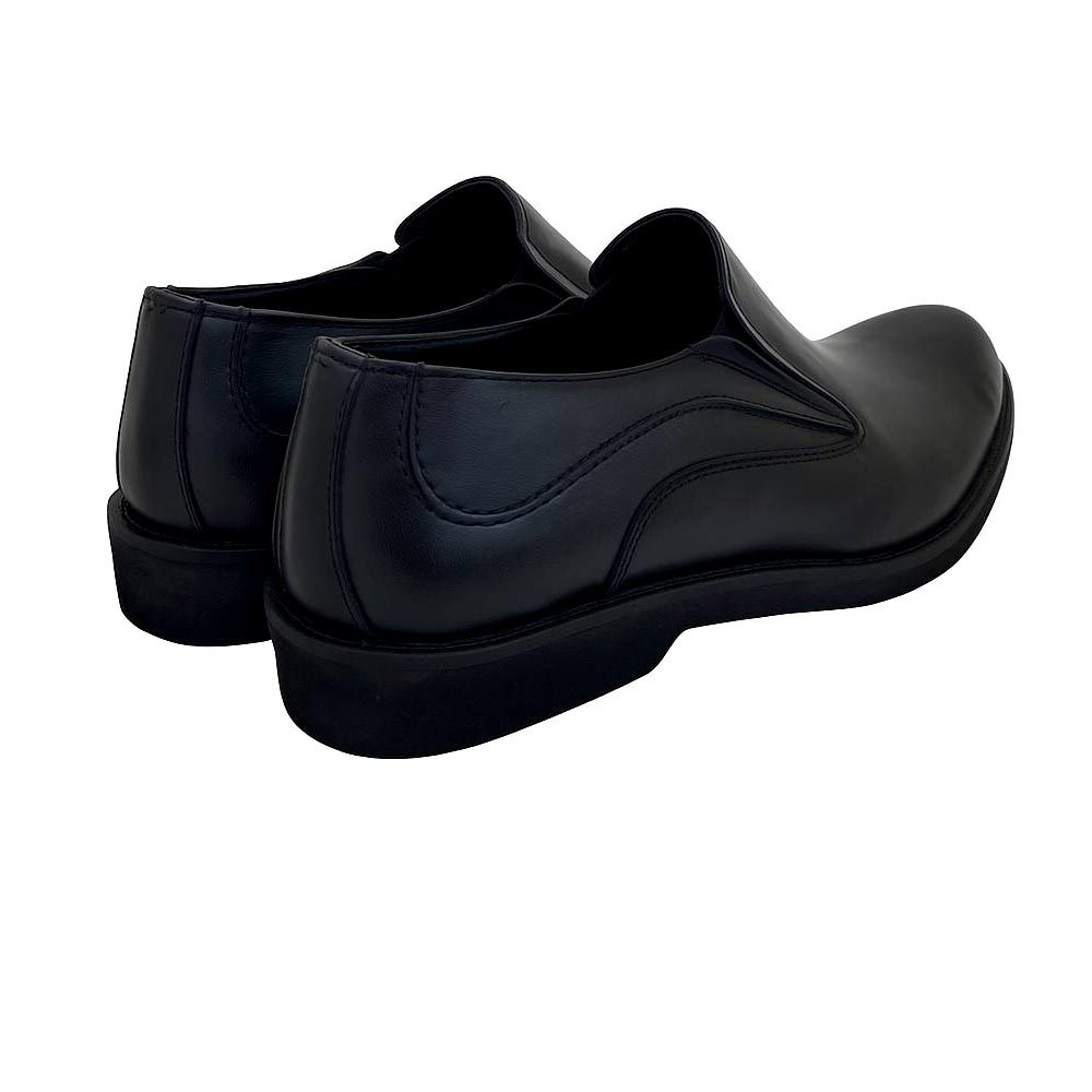 Leather slip on shoes with eva sole - Black1