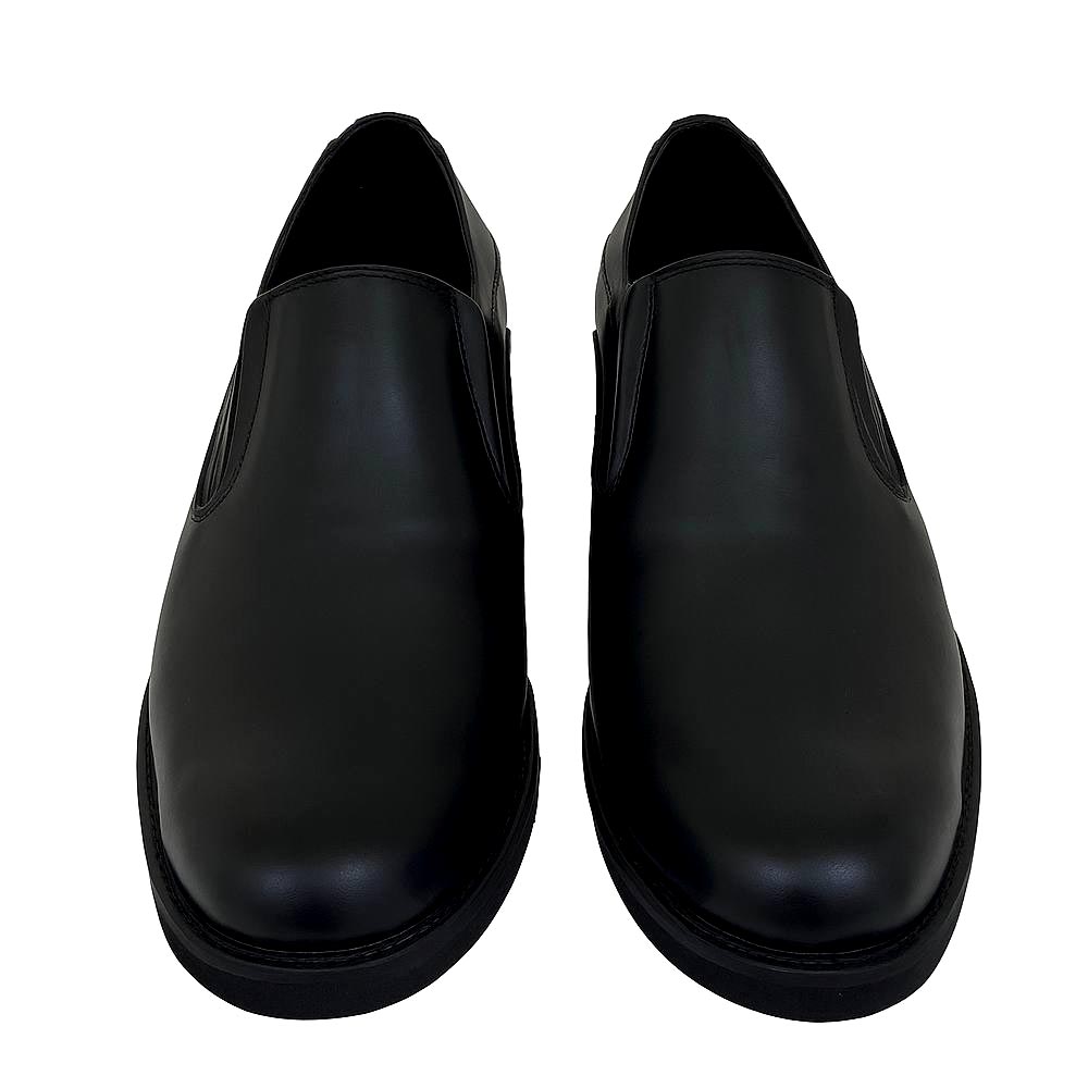 Leather slip on shoes with eva sole - Black2